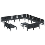 Garden Sofa Set with Cushion Anthracite Steel 3379033