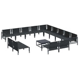 Garden Sofa Set with Cushion Anthracite Steel 3379033