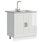 Kitchen Cabinet with Door Kalmar Glossy White 80 x 46 x 81.5 cm 3315003