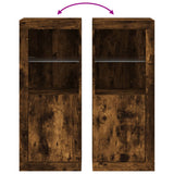 Sideboard with LED Lights Smoked Oak 41x37x100 cm 836648