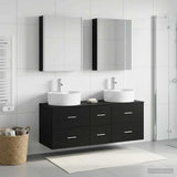 Bathroom Furniture Set 5 pcs Black Oak 3406928