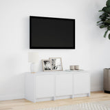 TV Cabinet with LED White 97x34x40 cm Engineered Wood 852236