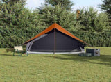Family Tent with Roof Grey and Orange 256 x 256 x 185 cm 4100678