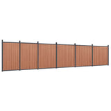 Fence Panel Brown 1045x186 cm WPC 3282803