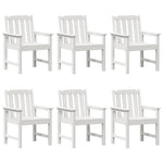 Garden Dining Chair 6 pcs White 65.5 x 55.5 x 88cm Plastic 3335798