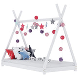 Kids Bed Frame White Solid Pine Wood 90x200 cm 283360