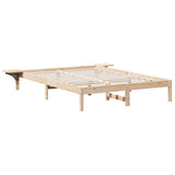 Bed Frame Natural 150 x 200 cm Solid Pine Wood 873184