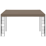 Wall-mounted Gazebo 4x3 m Taupe Fabric 312261