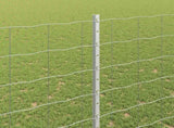 Euro Fence with Post 10 x 1.6 m Galvanised Steel Silver Mesh 3336183