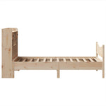 ZNTS Bed Frame without Mattress 75x190 cm Small Single Solid Wood Pine 3323401