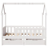 Kids Bed Frame with Drawers without Mattress 80x160 cm Solid Wood 3302042