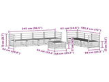 Sofa Sets 8 pcs Natural Solid Acacia Wood 3374469