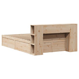 Bed Frame without Mattress 150x200 cm King Size Solid Wood Pine 3323413