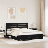 Bed Frame with Drawer with Headboard Manual Engineered Wood 3411615