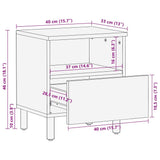 Bedside Cabinets 2 pcs 40x33x46 cm Solid Wood Acacia 4017763