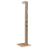 Outdoor Shower Beige 50x55x224 cm Poly Rattan and Acacia Wood 368208
