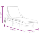 Sun Loungers 2 pcs with Cushions 200x68x83 cm Solid Wood Acacia 3206373