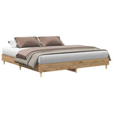 Bed Frame without Mattress Artisan Oak 160x200cm Engineered Wood 3329038