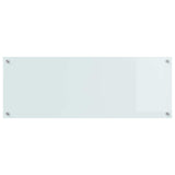 Kitchen Backsplash White 110 x 40 cm Tempered Glass 42001286