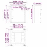Control Cabinet Grey 57 x 23 x 60 cm ABS Plastic 4106503