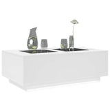Coffee Table with Infinity LED White 116x69x40 cm 3284056