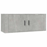 2 Piece TV Cabinet Set Concrete Grey Engineered Wood 3188426