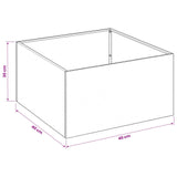 Garden Planter 2 pcs Silver 40 x 40 x 30 cm Stainless Steel 8005045