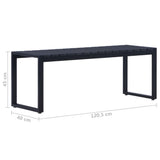 Garden Bench Black PS board, iron 120.5 cm Built Tough 49492