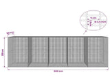 Gabion with 3.5 mm Wire and 5x2.5 cm Mesh 500x50x200 cm 3461908