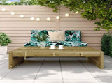 Garden Footstool Natural Impregnated Pine Wood Large Modular 825757