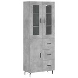 Highboard Concrete Grey 69,5x34x180 cm Engineered Wood 3198485