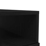 Coffee Table with LED Lights Black Oak 90x49x40 cm 862254