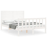 Bed Frame without Mattress White 120x200 cm Solid Wood Pine 3193202