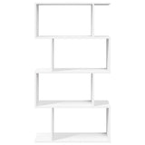 Room Divider Bookcase 4-Tier White 70x24x129 cm Engineered Wood 858102