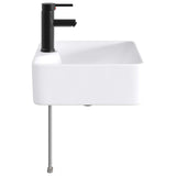 Bathroom Wash Basin Matte Black 48.5 x 37.5 x 13 cm Metal 890231
