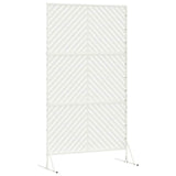 Privacy Screen White 100 x 50 x 180 cm Steel 868543