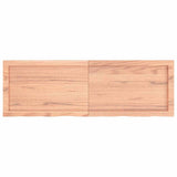 Wall Shelf Light Brown 120x40x cm Treated Solid Wood Oak 363695