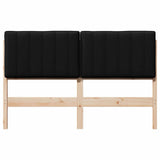 Upholstered Headboard Brown and Black 135 cm Solid Pine Wood 880185