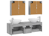 Bathroom Furniture Set 5 pcs Grey Sonoma 3406972