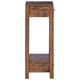 Plant Stand with Drawer Brown 30 x 30 x 80 cm Mahogany Wood 42012384