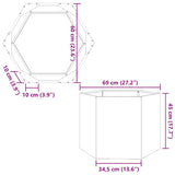 Garden Planter Hexagon 69x60x45 cm Galvanized Steel 851127