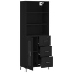Highboard Black 69.5x34x180 cm Engineered Wood 3189510