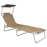 Sunlounger Taupe 47773