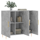 Sideboard Concrete Grey 90x34x80 cm Engineered Wood 828096