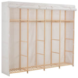 Wardrobe White 200x40x170 cm Fabric 248200