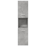 5 Piece Bathroom Furniture Set Concrete Grey Engineered Wood 3324877