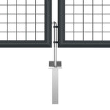 Mesh Garden Gate Galvanised Steel 400x125 cm Grey 145778