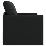 Folding Sofa Bed Black 74 x 77 x 81 cm Faux Leather 42030492