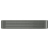 Garden Raised Bed Galvanised Steel 396x100x68 cm Grey 319074