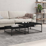 Nesting Coffee Tables 2 pcs Black Engineered Wood 832818